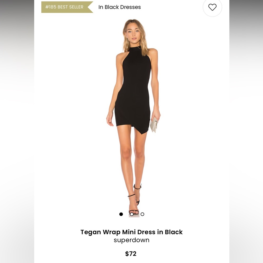 Superdown Black Bodycon Halter Mini Dress
